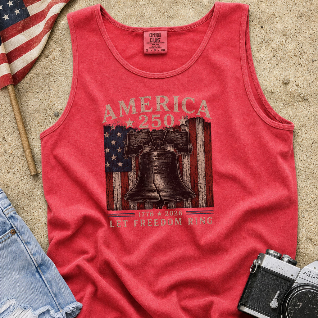 Liberty Bell "Still Cracked, Still Free" Patriotic Tank Top, America 250