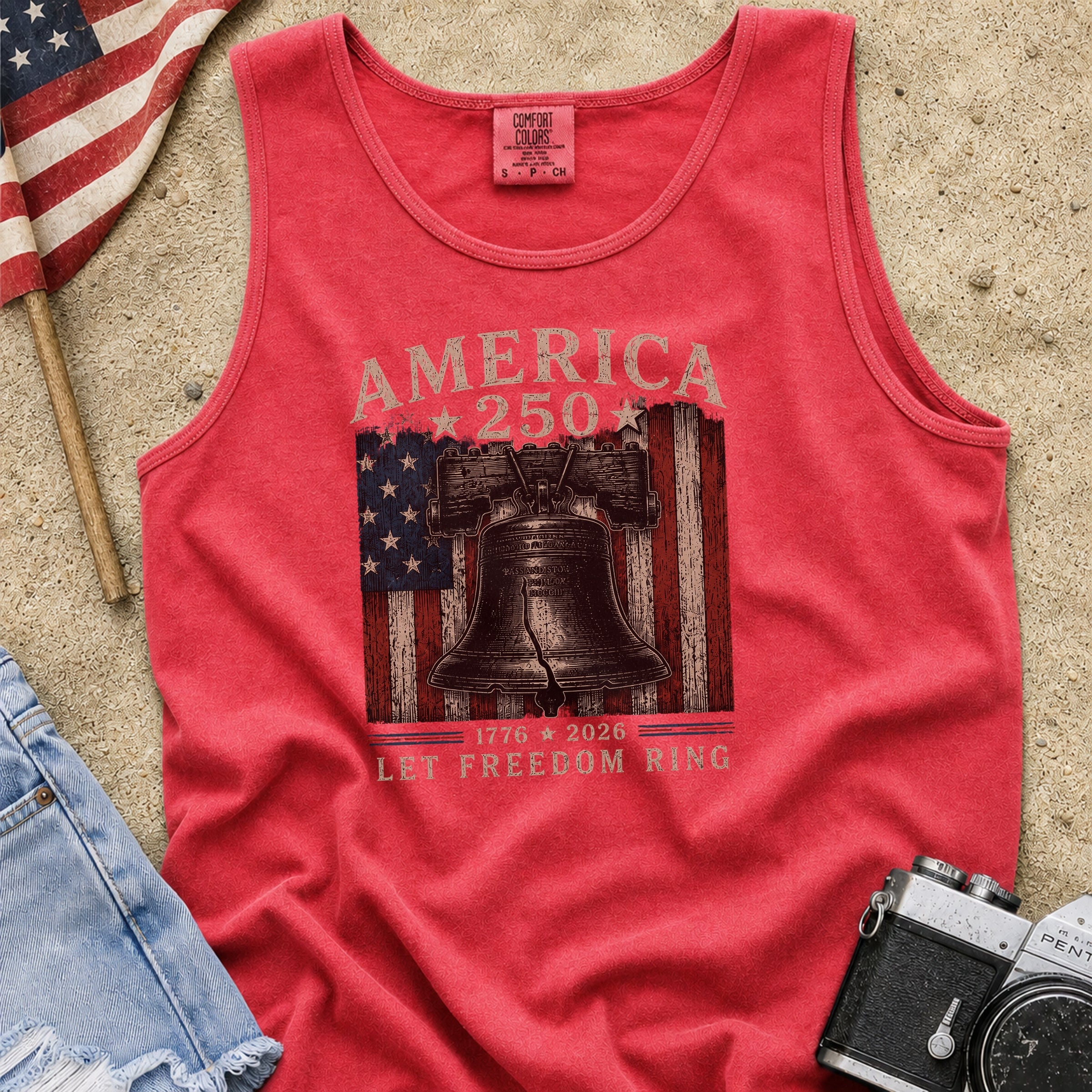 Liberty Bell "Still Cracked, Still Free" Patriotic Tank Top, America 250