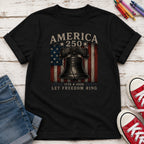 Liberty Bell "Still Cracked, Still Free" Patriotic Youth Tee, America 250