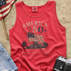 America 250 Vintage Flag Tank Top, 1776–2026 Flag Heritage Tee, One Nation One People One Future