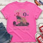 America 250 Vintage Flag Youth Top, 1776–2026 Flag Heritage Tee, One Nation One People One Future
