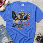 Patriotic Eagle T-Shirt — “Caw Caw It's America 250” Vintage Fourth of July Tee