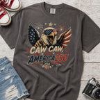 Patriotic Eagle T-Shirt — “Caw Caw It's America 250” Vintage Fourth of July Tee