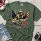 Patriotic Eagle T-Shirt — “Caw Caw It's America 250” Vintage Fourth of July Tee