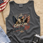 Patriotic Eagle Tank Top — “Caw Caw It's America 250” Vintage Fourth of July Shirt