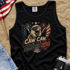 Patriotic Eagle Tank Top — “Caw Caw It's America 250” Vintage Fourth of July Shirt