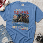Get in Losers, We're Crossing Delaware Patriotic George Washington Vintage Design T-Shirt