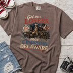Get in Losers, We're Crossing Delaware Patriotic George Washington Vintage Design T-Shirt