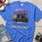 Get in Losers, We're Crossing Delaware Patriotic George Washington Vintage Design T-Shirt