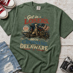 Get in Losers, We're Crossing Delaware Patriotic George Washington Vintage Design T-Shirt