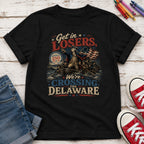 Get in Losers, We're Crossing Delaware Patriotic George Washington Vintage Design Youth T-Shirt