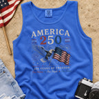 America 250 Tank Top, 250 Years of Freedom Flag & Eagle Independence Day Shirt