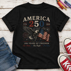 America 250 Patriotic Eagle & Flag Youth Tee, 250 Years of Freedom