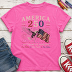 America 250 Patriotic Eagle & Flag Youth Tee, 250 Years of Freedom