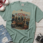 Founding Fathers Grilluminati Patriotic T-Shirt, America250 1776–2026 Vintage Tee