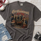 Founding Fathers Grilluminati Patriotic T-Shirt, America250 1776–2026 Vintage Tee