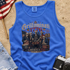 Founding Fathers Grilluminati Patriotic Tank Top, America250 1776–2026 Vintage Shirt