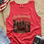 Founding Fathers Grilluminati Patriotic Tank Top, America250 1776–2026 Vintage Shirt
