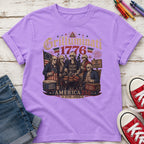 Founding Fathers Grilluminati Patriotic Youth Tee, America250 1776–2026 Vintage Shirt