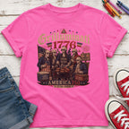 Founding Fathers Grilluminati Patriotic Youth Tee, America250 1776–2026 Vintage Shirt