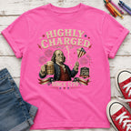 Highly Charged Since 1776 Benjamin Franklin Patriotic Beer America250 Youth Tee