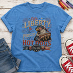 Life, Liberty & The Hot Dogs Patriotic Eagle BBQ America 250 Youth Tee