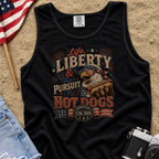 Life, Liberty & The Hot Dogs Patriotic Eagle BBQ America 250 Tank Top