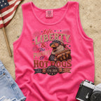 Life, Liberty & The Hot Dogs Patriotic Eagle BBQ America 250 Tank Top
