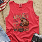 Life, Liberty & The Hot Dogs Patriotic Eagle BBQ America 250 Tank Top