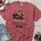 Betsey Ross 'Made It, Nailed It, Changed History' Vintage Sewing 1776 Flag T-Shirt, America 250