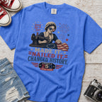 Betsey Ross 'Made It, Nailed It, Changed History' Vintage Sewing 1776 Flag T-Shirt, America 250