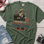 Betsey Ross 'Made It, Nailed It, Changed History' Vintage Sewing 1776 Flag T-Shirt, America 250