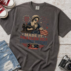 Betsey Ross 'Made It, Nailed It, Changed History' Vintage Sewing 1776 Flag T-Shirt, America 250