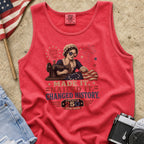 Betsey Ross 'Made It, Nailed It, Changed History' Vintage Sewing 1776 Flag Tank Top, America 250