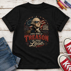 It's Only Treason If You Lose Patriotic George Washington Flag Youth Tee