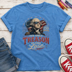 It's Only Treason If You Lose Patriotic George Washington Flag Youth Tee