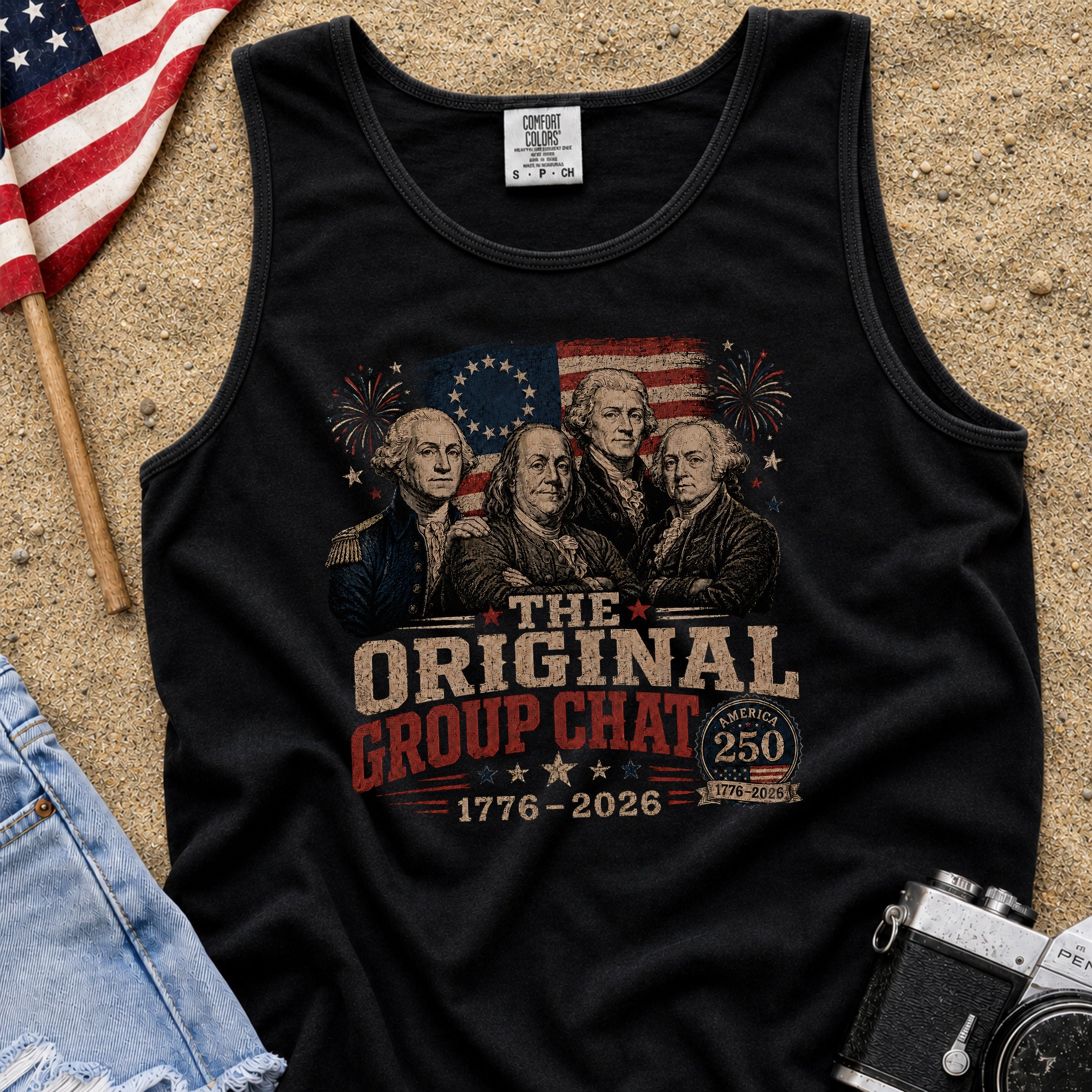 The Original Constitution Group Chat Vintage Patriotic Tank Top, America250