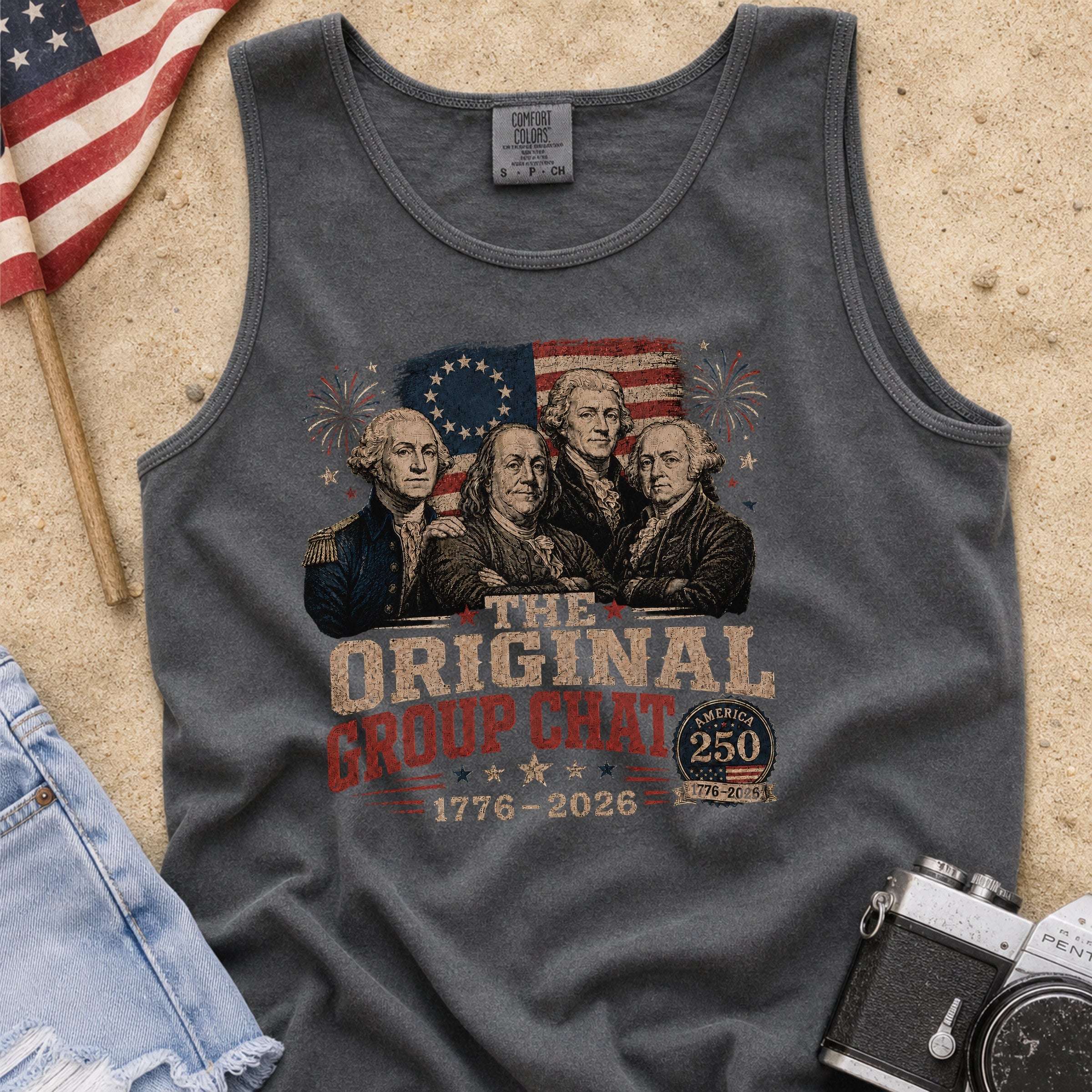 The Original Constitution Group Chat Vintage Patriotic Tank Top, America250
