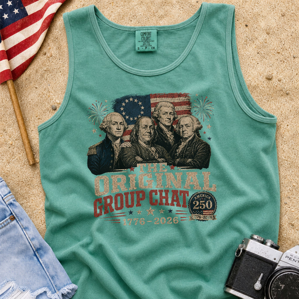 The Original Constitution Group Chat Vintage Patriotic Tank Top, America250