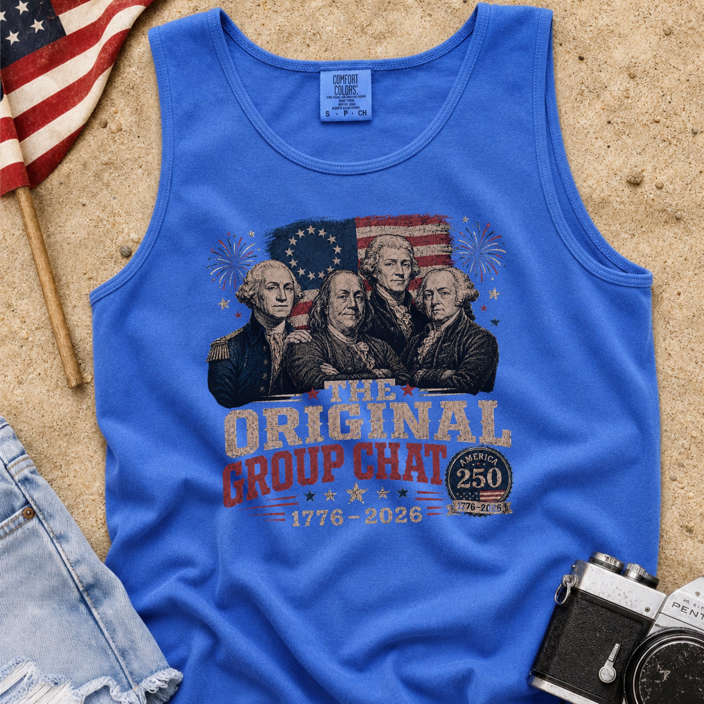 The Original Constitution Group Chat Vintage Patriotic Tank Top, America250