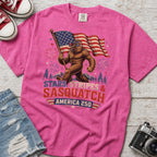 Stars, Stripes & Sasquatch T-Shirt, Patriotic America 250 Bigfoot Graphic Tee