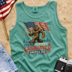 Stars, Stripes & Sasquatch T-Shirt, Patriotic America 250 Bigfoot Tank Top