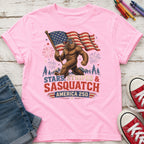 Stars, Stripes & Sasquatch T-Shirt, Patriotic America 250 Bigfoot Youth Tee
