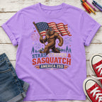 Stars, Stripes & Sasquatch T-Shirt, Patriotic America 250 Bigfoot Youth Tee