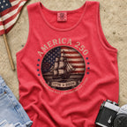 America 250 Vintage Ship & Flag Tank Top, 1776–2026 Independence Shirt