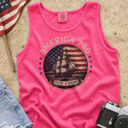 America 250 Vintage Ship & Flag Tank Top, 1776–2026 Independence Shirt