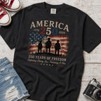 Defending Liberty America 250 Patriotic T-Shirt, 250 Years of Freedom Flag Tee