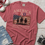 Defending Liberty America 250 Patriotic T-Shirt, 250 Years of Freedom Flag Tee