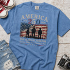 Defending Liberty America 250 Patriotic T-Shirt, 250 Years of Freedom Flag Tee