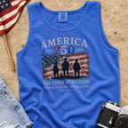 Defending Liberty America 250 Patriotic Tank Top, 250 Years of Freedom Flag Tank
